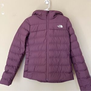 The North Face Hooded Puffer Jacket - Plum